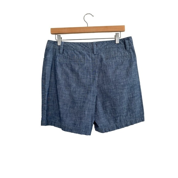 Lands End Chambray Shorts Size 10 Petite Midrise - Picture 4 of 4